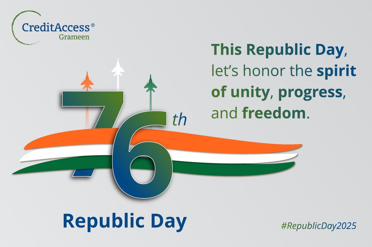 Celebrating 76 years of India's Republic with pride, unity, and progress! Let's continue to build a stronger, more inclusive India together.  #RepublicDay2025 #IndiaAt76 #HappyRepublicDay