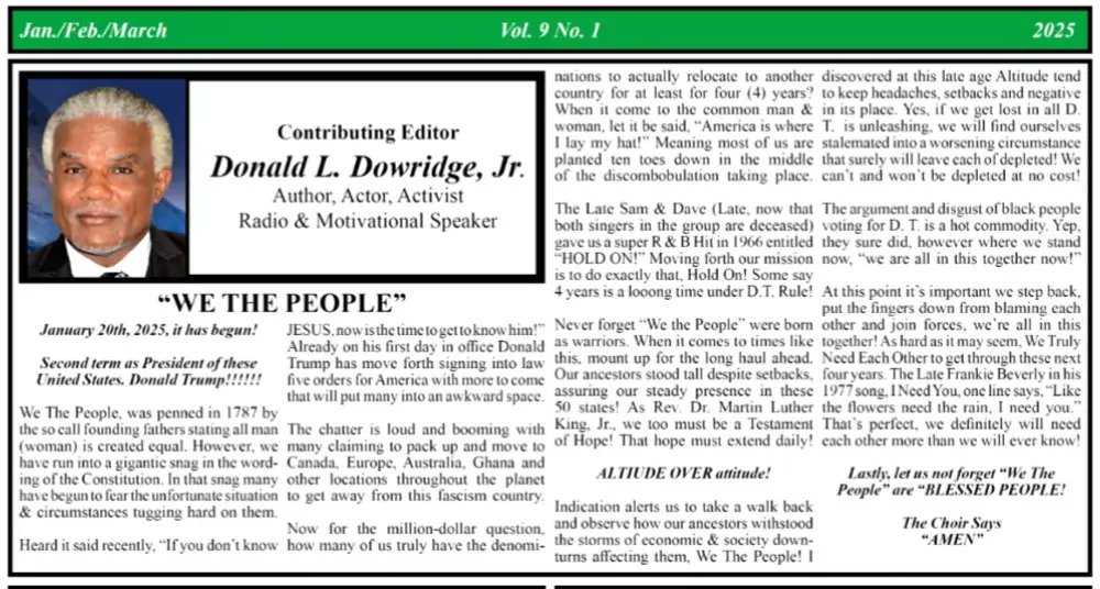 dld28's tweet image. Hot Off The
National Press!
"WE THE PEOPLE"
Authored by
Motivational Guru/Mentor/Activist 
aka
21st Century 
"FREDERICK DOUGLASS"
Donald L. Dowridge, Jr.
DLD Enterprises 
(Determined to Learn and Develop)
Tampa, Florida