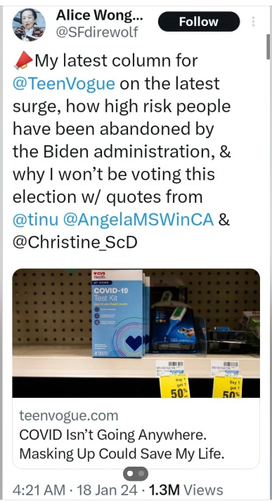 Realanise's tweet photo. @SFdirewolf @metraux_julia I couldn't agree more, but then why did you state in that teen Vogue article that you wouldn't be voting at all?? Your lack of action, the purity testing, and the implication that none of us should vote all helped to lead directly to Trump in office. https://t.co/tG6SOGzoJP