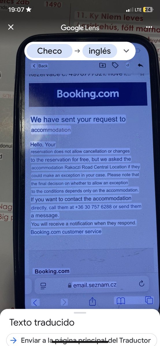 RexGarciadcReal's tweet photo. @bookingcom I had called with your team for hours. You just sent me this email, and you haven’t even sent an email with the “proposals” for new accommodation. Now I LOST my money and my first day in BUDAPEST. https://t.co/CDEcJtRQgL