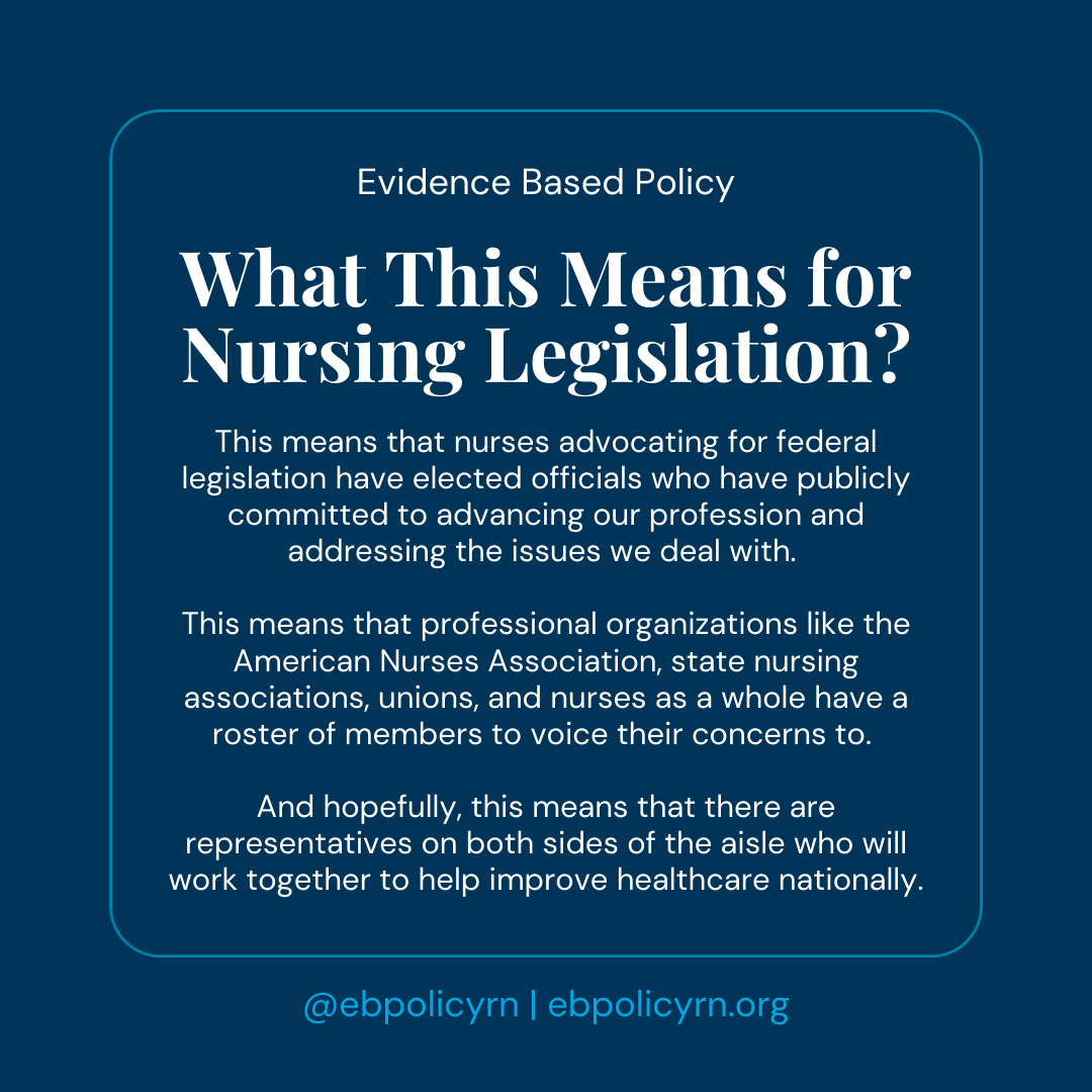 This month, 4 house representatives relaunched the congressional nursing caucus to advance the profession of nursing through federal legislation. Here's our overview: 
#EBP #evidencebasedpolicy #PublicHealth #publicpolicy #nursepolitics #nursepolicy #HealthPolicy #nursecandidates