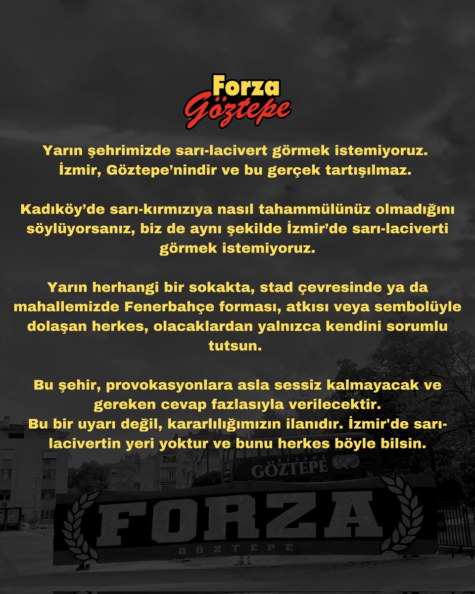 ForzaGoztepe_'s tweet image. İzmir Göztepe'nindir ve bu gerçek asla tartışılmaz!