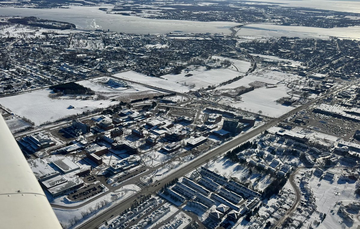 yygpilot's tweet photo. Finally up for some @CASARA_National training over PEI. UPEI and downtown Charlottetown. It’s nice up there once you do some shovelling. https://t.co/J1ER3Hc0us