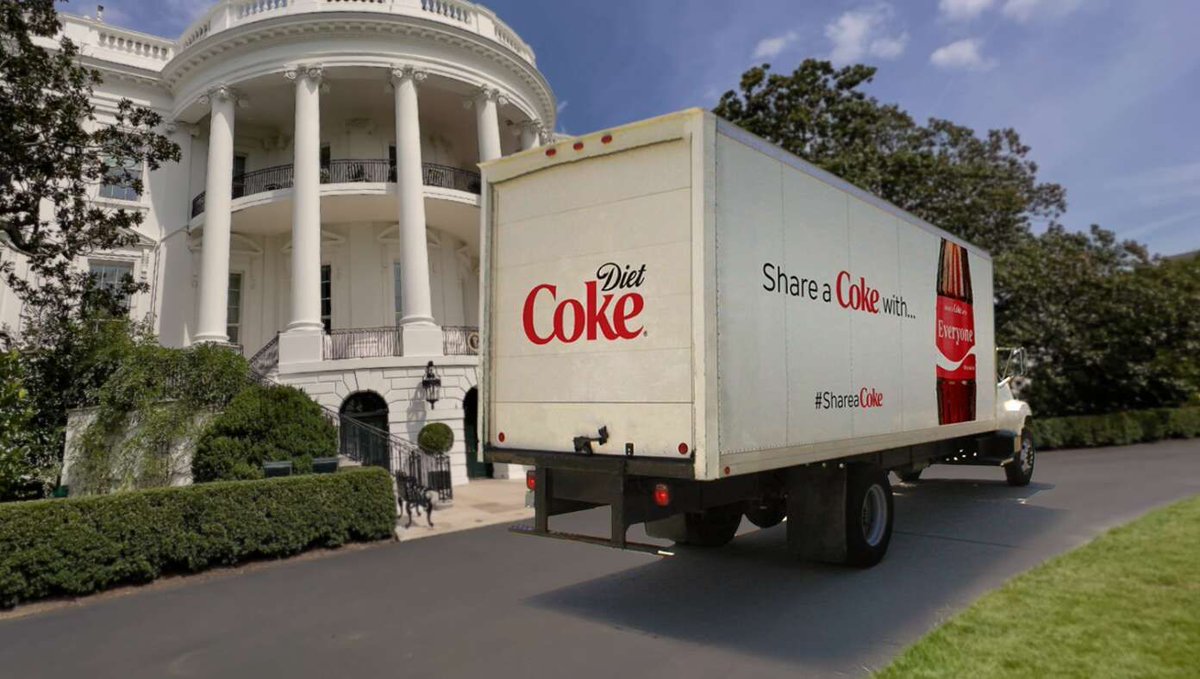 TheBabylonBee's tweet photo. Diet Coke Truck Seen Backing Up To White House Doors https://t.co/PY3ptMqFaM https://t.co/OMMk0206hY