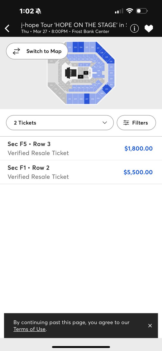 5sauceAngie's tweet photo. Seriously fuck you @ the scalpers &amp;  @Ticketmaster for letting them put the tickets this high when the nosebleeds were originally going for $57 #bts #kpop #jhope https://t.co/sneRErCCdH
