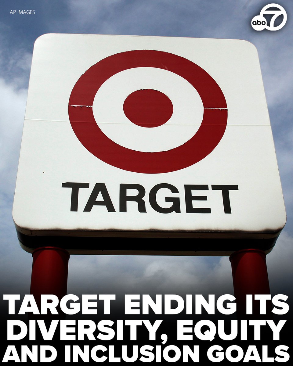 ABC7's tweet photo. Target said that it would join Walmart and a number of other prominent American brands in scaling back diversity, equity and inclusion initiatives that have come under attack from conservative activists and, as of this week, the White House. https://t.co/iqYy8UDTmS https://t.co/lanzXqIj5l