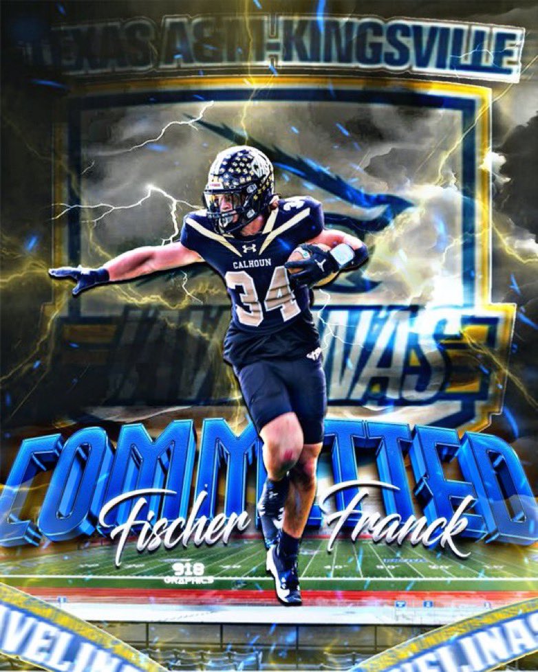 100% committed. <a href="/JavelinaFB/">TAMUK Javelina Football</a> 🐗
big thanks to <a href="/CoachLagerstrom/">Sean Lagerstrom</a> and @CoachMoneyTAMUK 🔵🟡
#dontflinch 
<a href="/Coachbjackson_4/">Coach Brandon Jackson</a> <a href="/QB_Ranch/">QBR</a>