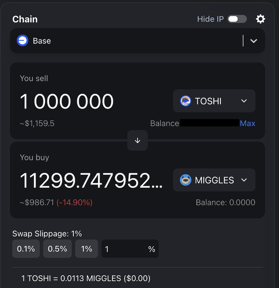 why do I get 15% slippage on a high liq, low-size trade on base?

happens all the time actually