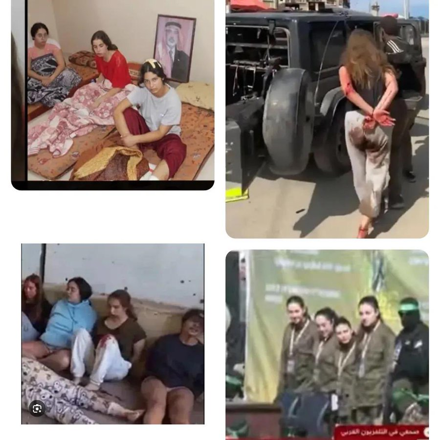 Repelsteeltje21's tweet photo. De @NOS-verslaggeving is ZIEK.🤮
Is het zo moeilijk om te vertellen dat deze meisjes (18 en 19 jaar oud toen ze in hun pyjama ontvoerd werden) verkracht en mishandeld zijn?
Waarom de misdaden van H@mas toedekken door deze dienstplichtigen in burger 'militairen' te noemen?