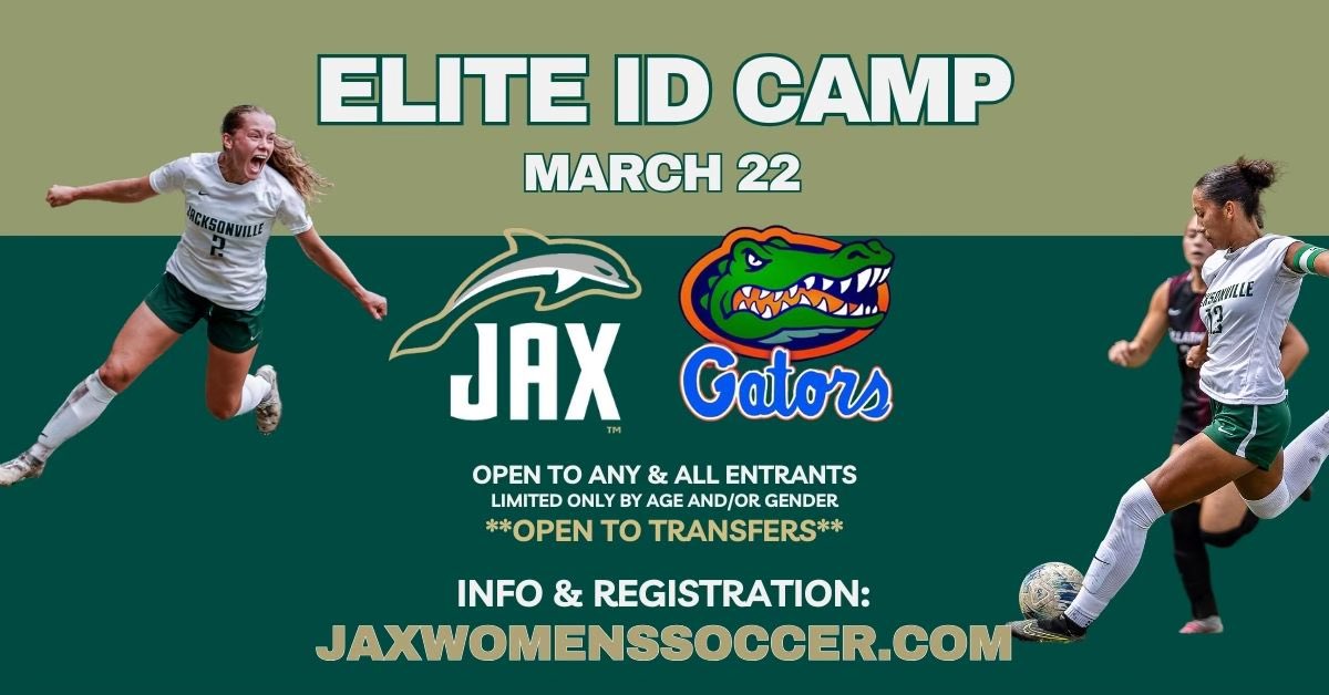Jacksonville University Women's Soccer ⚽️ (@jax_wsoc) on Twitter photo Our next Spring ID camp is here!
We are excited to announce guest staff from <a href="/GatorsSoccer/">Gators Soccer</a> will be joining us
Compete against other top talents from across the country and see the campus in the lovely Florida Weather! Spots are limited so don’t wait to sign up!
🐬⚽️ Our next Spring ID camp is here!
We are excited to announce guest staff from <a href="/GatorsSoccer/">Gators Soccer</a> will be joining us
Compete against other top talents from across the country and see the campus in the lovely Florida Weather! Spots are limited so don’t wait to sign up!
🐬⚽️