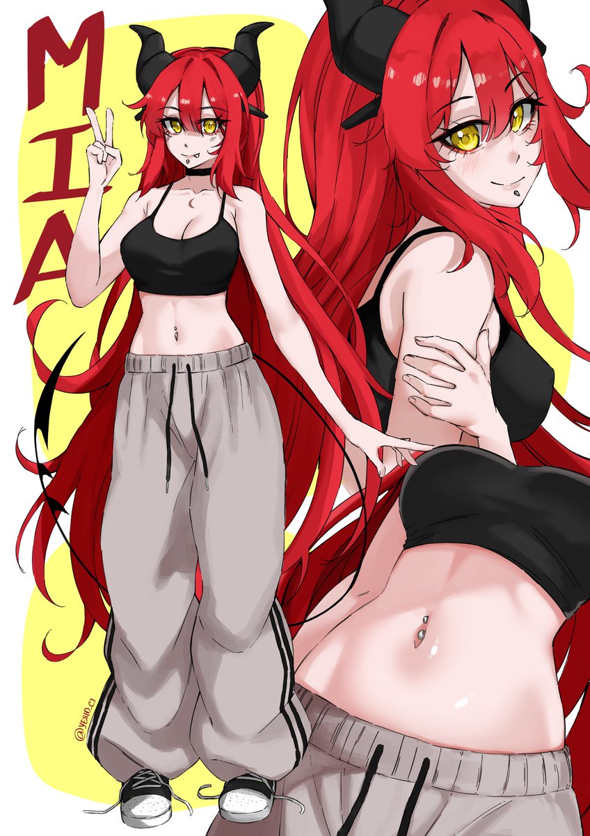 Yesidcj's tweet image. | Mía - OC Succubu |
Un pequeño collage de mi querida Mía :D. Me gustó este formato de dibujo capaz traiga más de mis otros OC's :>
Pronto estaré trayendo más dibujos NSFW!!! #drawing #draw #art #female #sucubu #art #digital #illustration