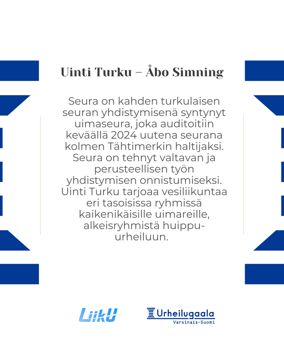 vsurheilugaala's tweet photo. ✨ VUODEN LASTEN JA NUORTEN TÄHTISEURA -KANNUSTEPALKINTO - UINTI TURKU - ÅBO SIMNING ✨ Suuret Onnittelut @uintiturku @uintiturku #vsug #varsinaissuomenurheilugaala #liikuntaelämäntavaksi https://t.co/rUEyqtxyVA