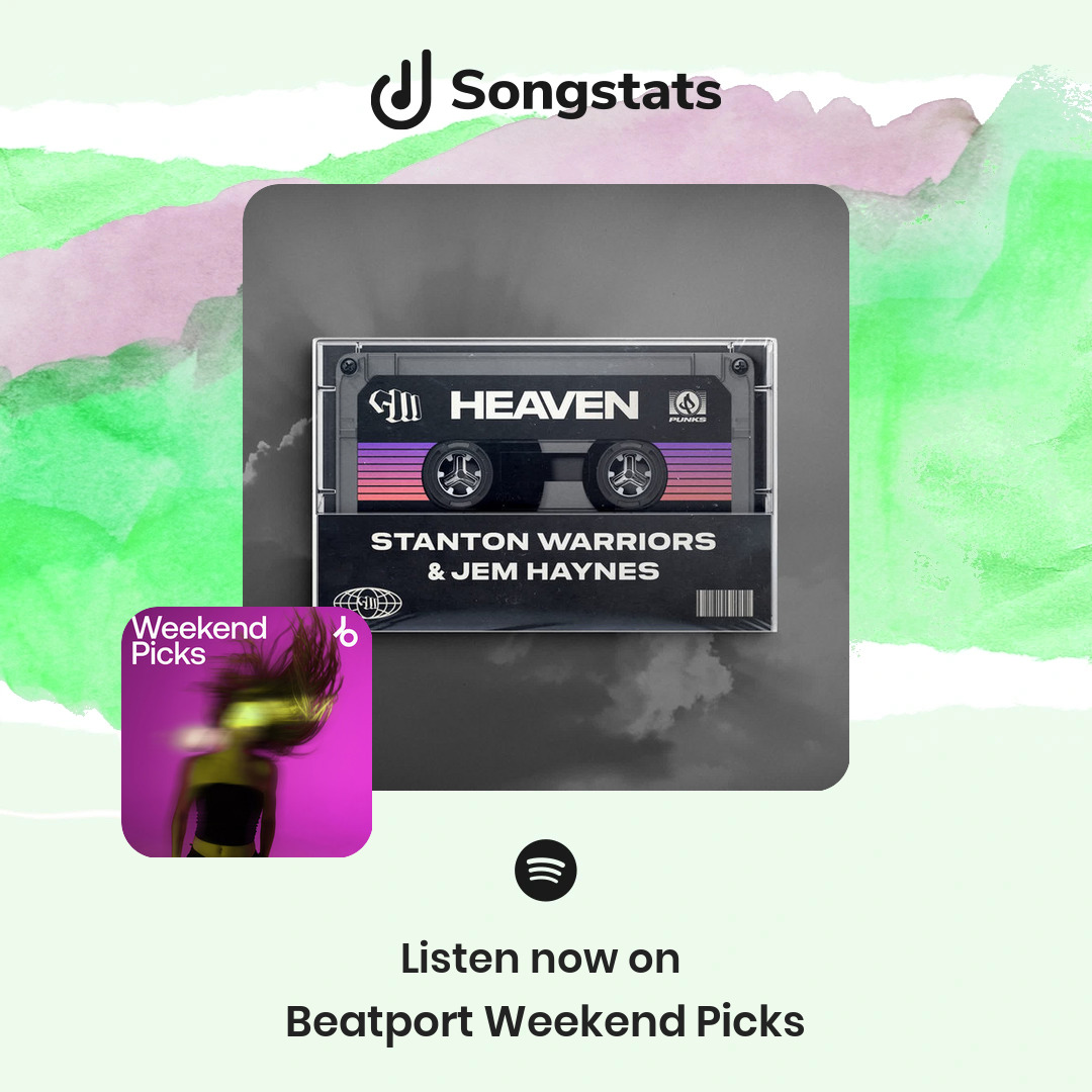 Songstats (@songstatsapp) on Twitter photo <a href="/jemhaynes/">Jem Haynes</a> Awww yes! "Heaven" was added to 'Beatport Weekend Picks' with over 6781 Followers on Spotify! <a href="/jemhaynes/">Jem Haynes</a> Awww yes! "Heaven" was added to 'Beatport Weekend Picks' with over 6781 Followers on Spotify!