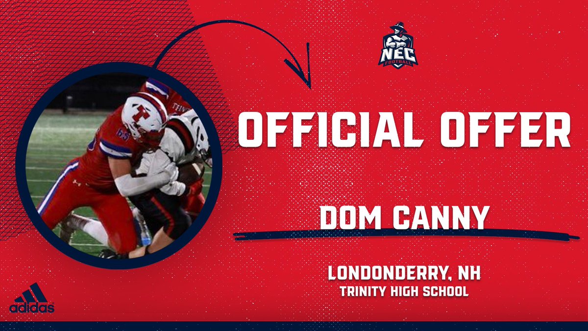 Dom Canny (@domcanny) on Twitter photo After a great visit with <a href="/GrimsFootball/">NEC Football</a> and a great talk with <a href="/Coach_KKelly/">Kevin Kelly</a> Im blessed to announce I’ve received my first offer to play at the next level. Thank you to the coaching staff at NEC for this Opportunity. After a great visit with <a href="/GrimsFootball/">NEC Football</a> and a great talk with <a href="/Coach_KKelly/">Kevin Kelly</a> Im blessed to announce I’ve received my first offer to play at the next level. Thank you to the coaching staff at NEC for this Opportunity.