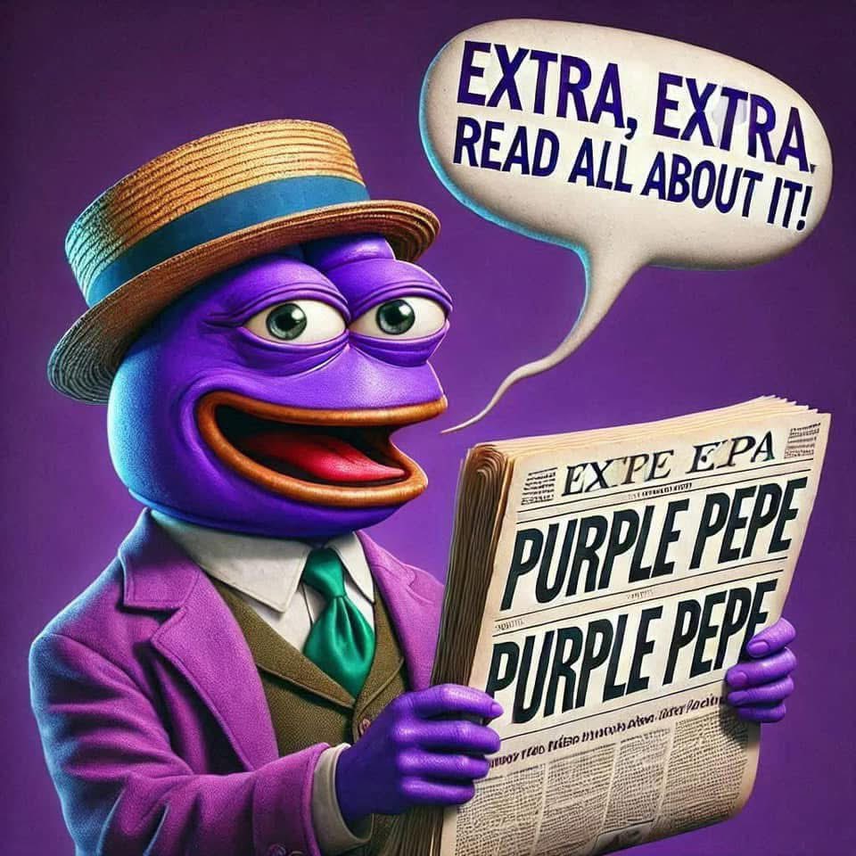 messerwon's tweet photo. @LaughingAtMeNow Purple Pepe! It is the year of $Purpe!! 💜🚀💜🚀💜 https://t.co/VOy9YSqtLn