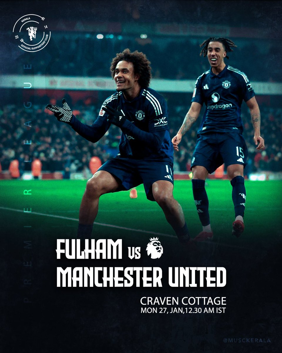 musckerala's tweet photo. In GameWeek 23, United will travel to London for an away game against Fulham. 

#Matchday #FULMUN #MUFC #Zirkzee #Yoro #United #MUSCK https://t.co/kVg43eaGun
