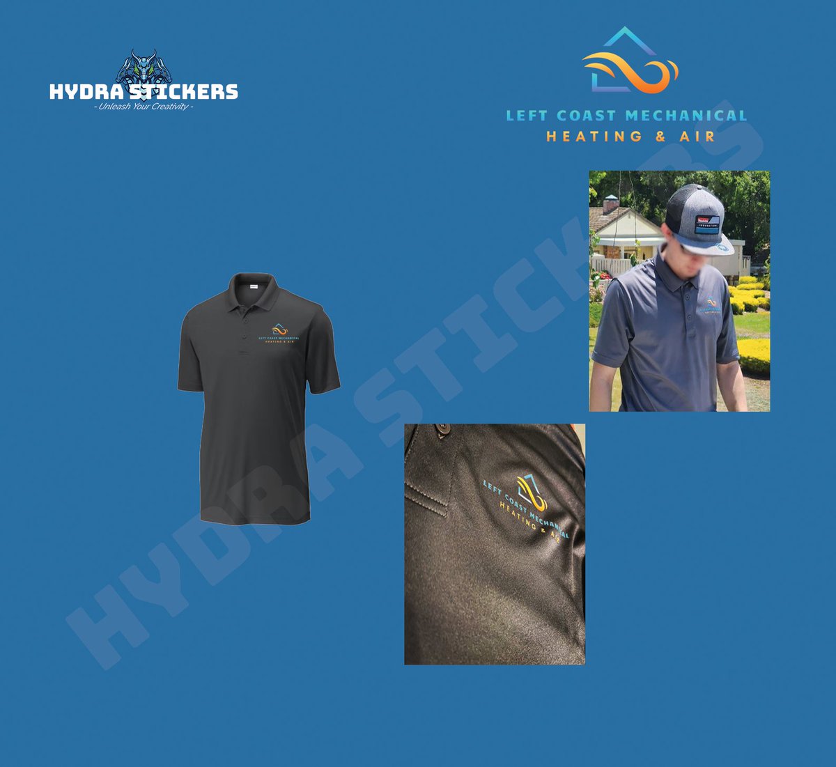 HydraStickers's tweet photo. Outfitting the pros at Left Coast Mechanical with custom tees!  Whether on the job or off, your team deserves to rep in style.

#HydraStickers #HVAClife #CustomApparel #LeftCoastMechanical #California #WestCoast #SanJose #Hollister #BayArea #SanFrancisco #SantaCruz https://t.co/IHX83Du9Nq