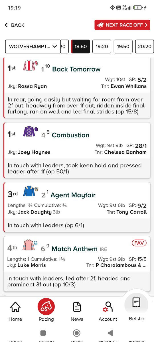 3 in a month for Back Tomorrow although she did have to share it. Delighted for <a href="/CheekyWeeRed/">Nick Dalgarno</a> <a href="/williee3TPC/">williee3TPC</a>