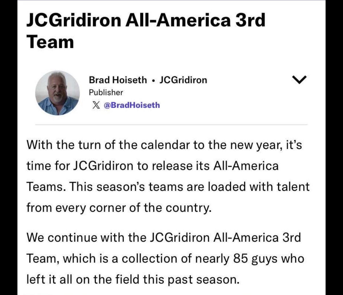 Thanks JC Gridiron for the recognition of 3rd Team All America Safeties! <a href="/JUCOFFrenzy/">JUCO Football Frenzy</a> <a href="/BradHoiseth/">Brad Hoiseth</a>