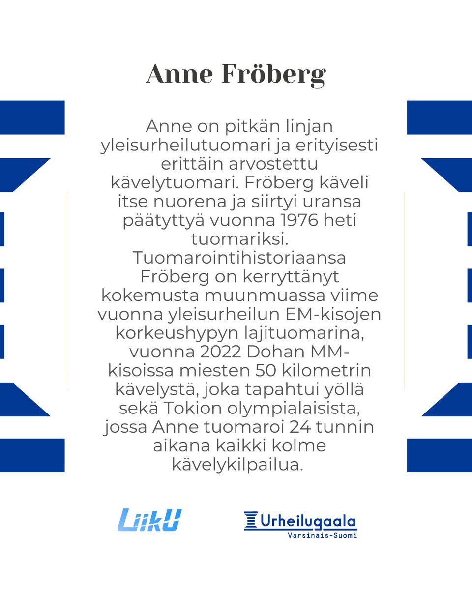 vsurheilugaala's tweet photo. ✨ VEIKKAUKSEN RESPECT -PALKINTO - ANNE FRÖBERG ✨ Suuret onnittelut Annelle! @veikkaus_fi #vsug #varsinaissuomenurheilugaala #liikuntaelämäntavaksi https://t.co/JHo0G8qLQD