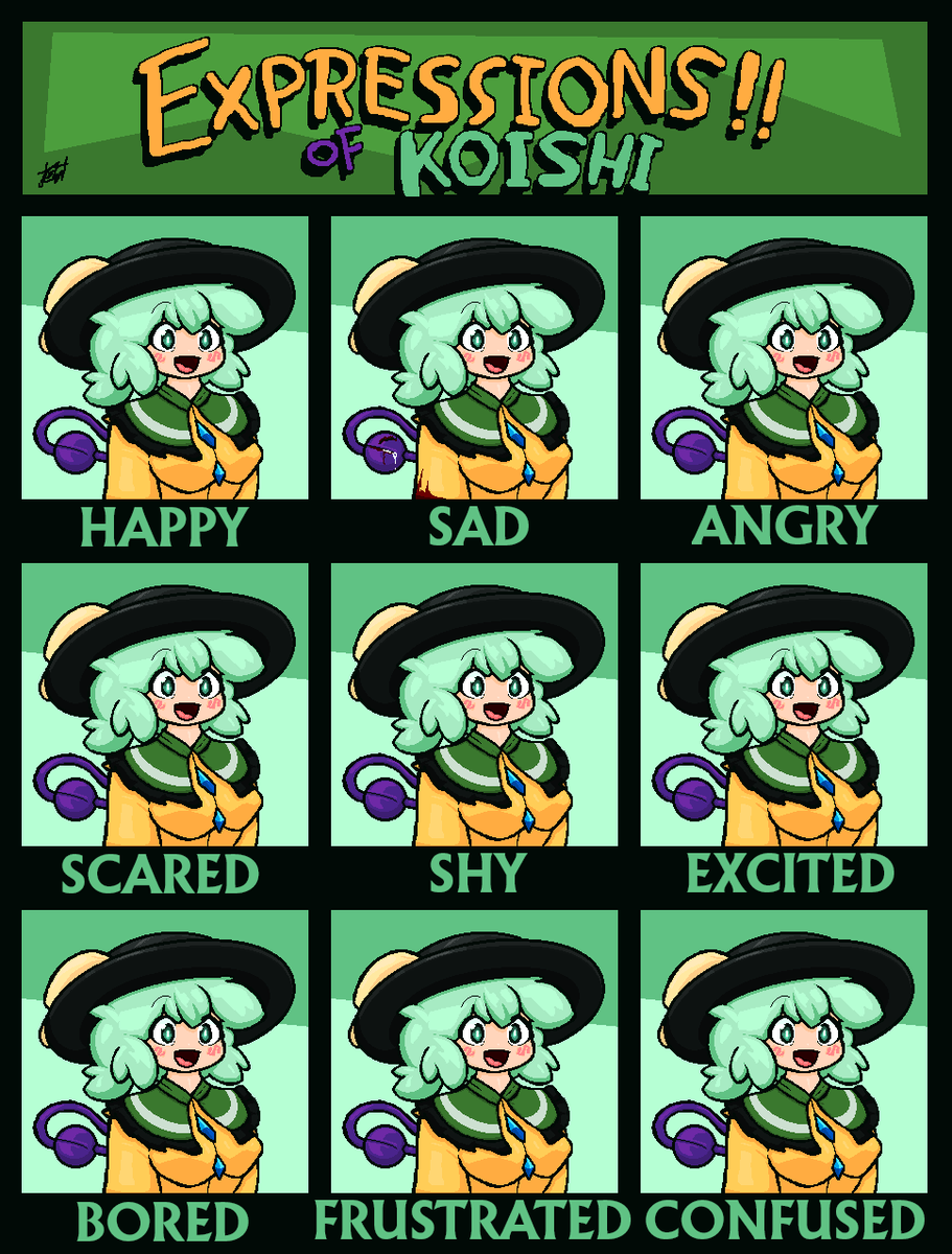 NeeveeWasTaken's tweet image. The Many Expressions of Koishi

#touhou #東方Project