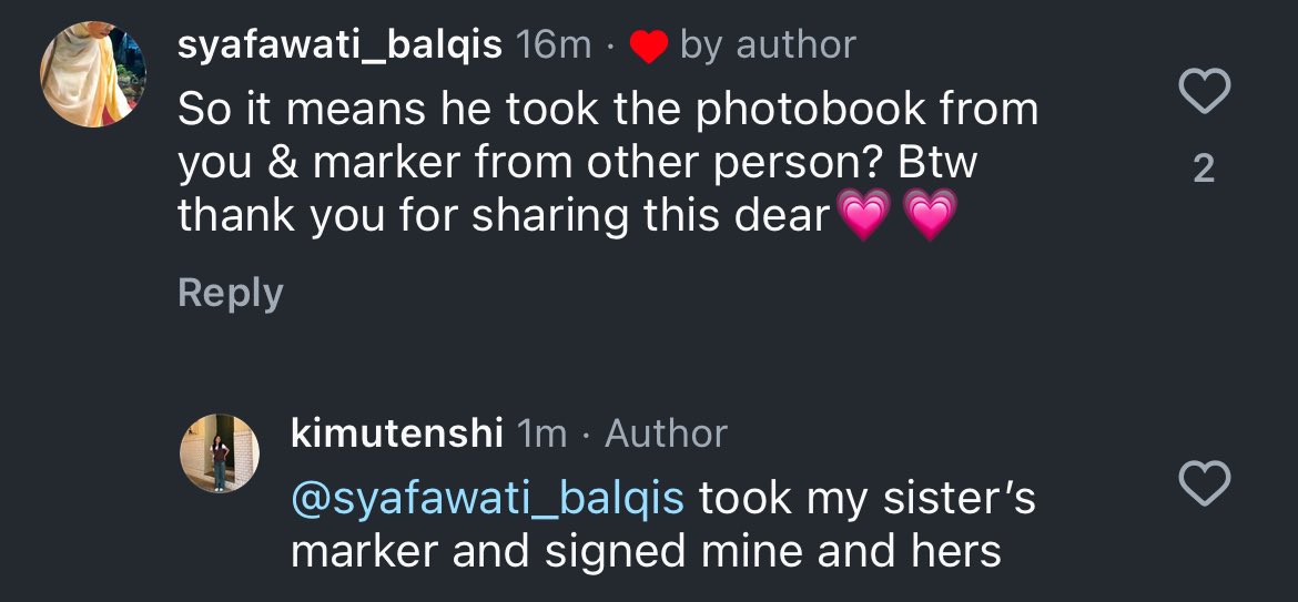 syapabalqis's tweet photo. OP’s caption &amp; she said that soohyun signed both her &amp; her sister’s photobooks🥰🥰 https://t.co/M8MWZJtXYu