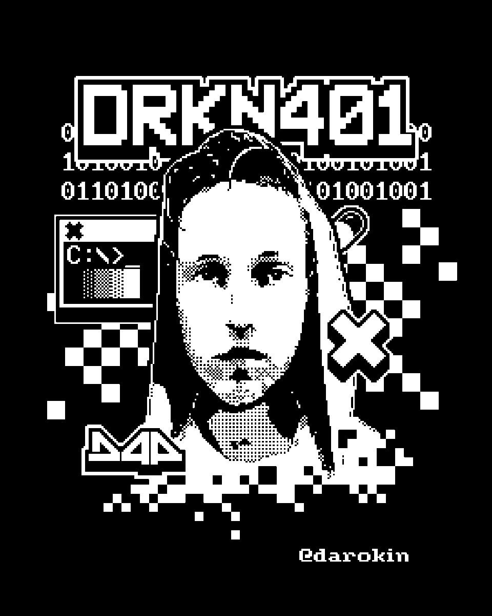 darokin's tweet photo. 1-bit pixel art #demoscene https://t.co/h7on0q8dSf