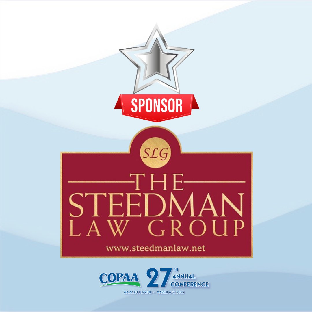 COPAA's tweet image. Thank You to Our Platinum Sponsor!
We are so grateful to The Steedman Law Group for their incredible support of the 27th Annual COPAA Conference in Irvine, CA!
We are so thankful for your partnership.
#ThankYou #ConferenceSponsor #IrvineCA #COPAA