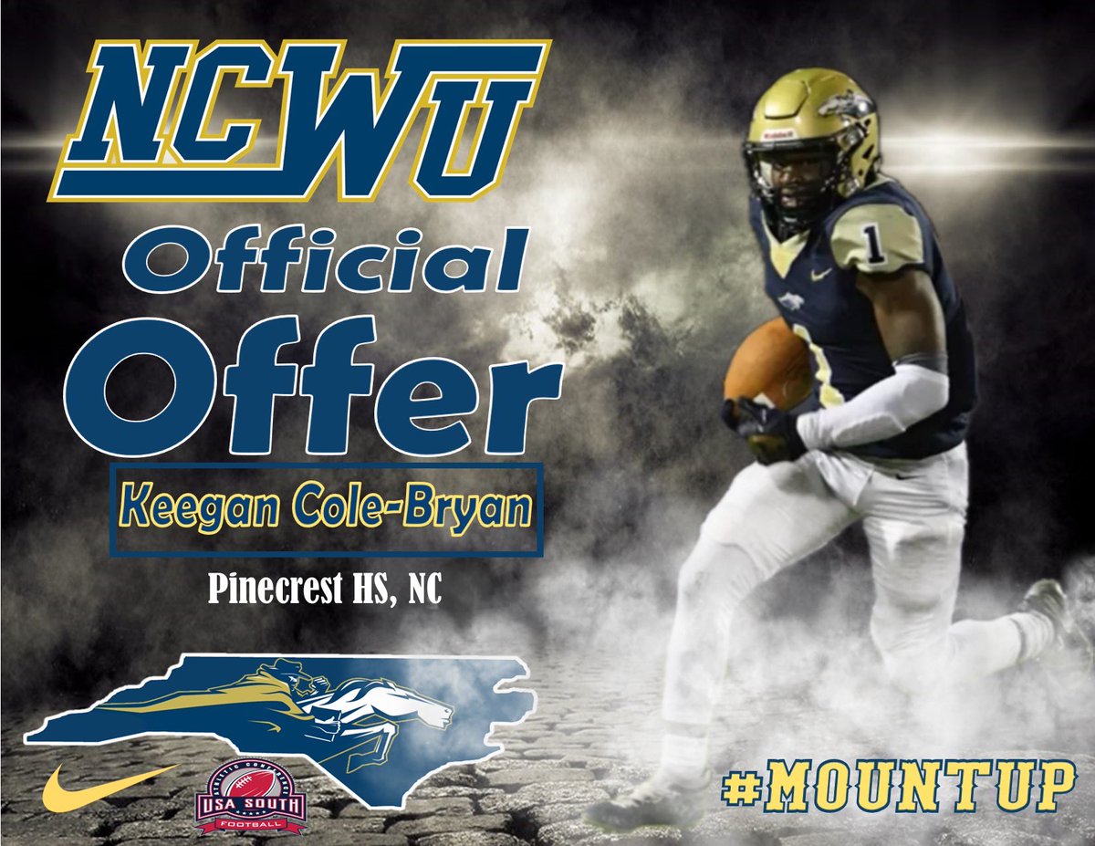 After a great visit and conversation with <a href="/Aeonblake12/">Aeon A Blake</a> I am blessed to receive an offer from <a href="/NCWesleyanFB/">NC Wesleyan Football</a> #mountup