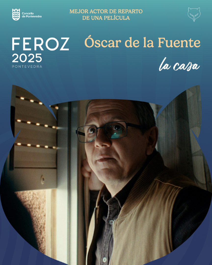 🌟 El premio al mejor actor de reparto de una película es para Óscar de la Fuente por ‘La casa’ #Feroz2025
