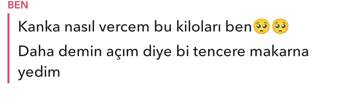Benim güncel durum..