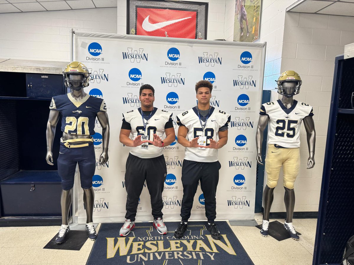 Pharoah hyman (@pharoahhyman58) on Twitter photo After a great visit and talk with <a href="/Coach_Filkovski/">Jeff Filkovski</a> and <a href="/un_FOURgettable/">Jvonte Hudson™</a>
I am blessed to receive my first offer from <a href="/NCWesleyanFB/">NC Wesleyan Football</a>
<a href="/CoachCalebKing1/">Coach Caleb King</a> <a href="/CoachAllen1660/">Allen Wooten</a> <a href="/brent0962/">Brent Wooten</a> After a great visit and talk with <a href="/Coach_Filkovski/">Jeff Filkovski</a> and <a href="/un_FOURgettable/">Jvonte Hudson™</a>
I am blessed to receive my first offer from <a href="/NCWesleyanFB/">NC Wesleyan Football</a>
<a href="/CoachCalebKing1/">Coach Caleb King</a> <a href="/CoachAllen1660/">Allen Wooten</a> <a href="/brent0962/">Brent Wooten</a>