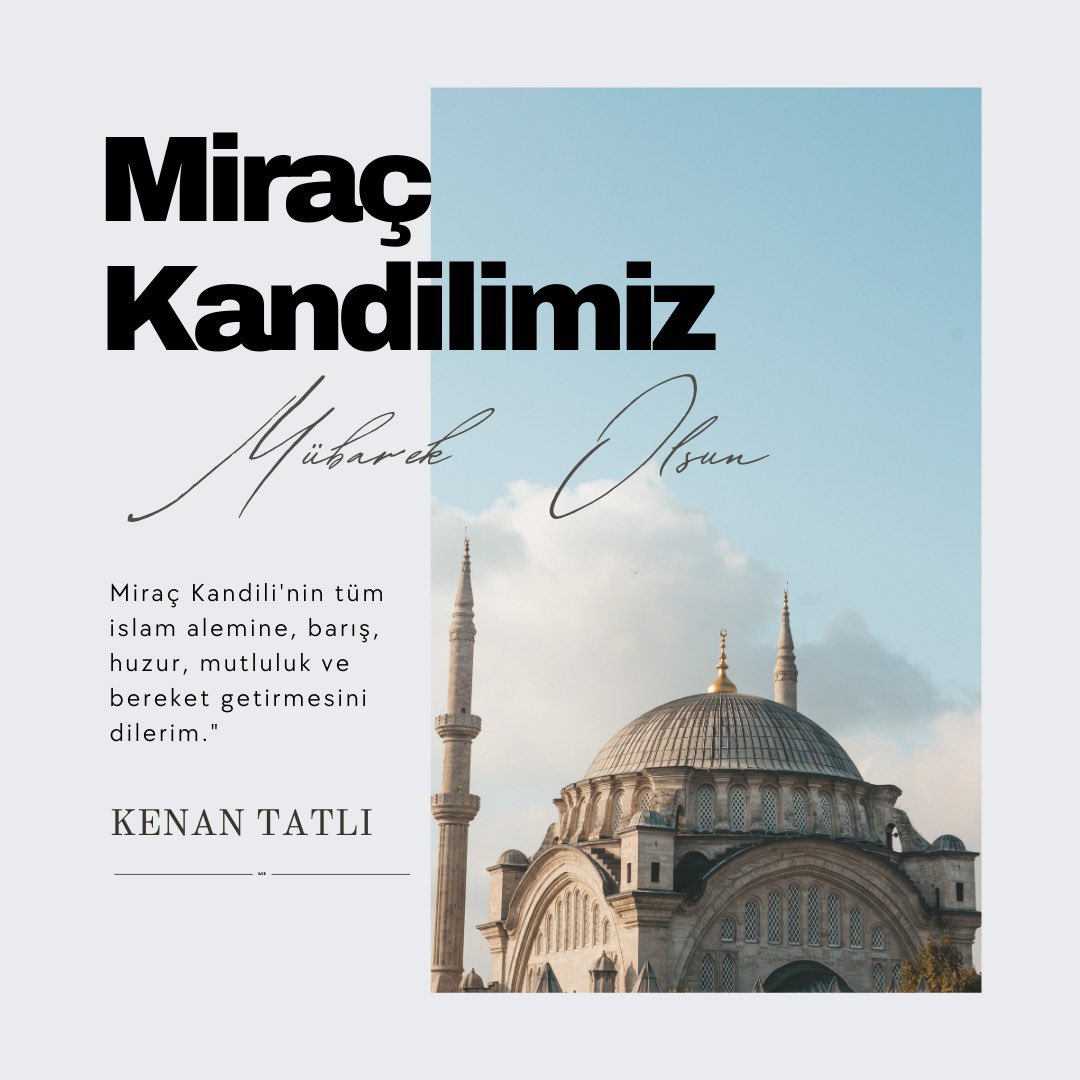 tatliikenan's tweet image. Miraç Kandilimiz Mübarek Olsun…