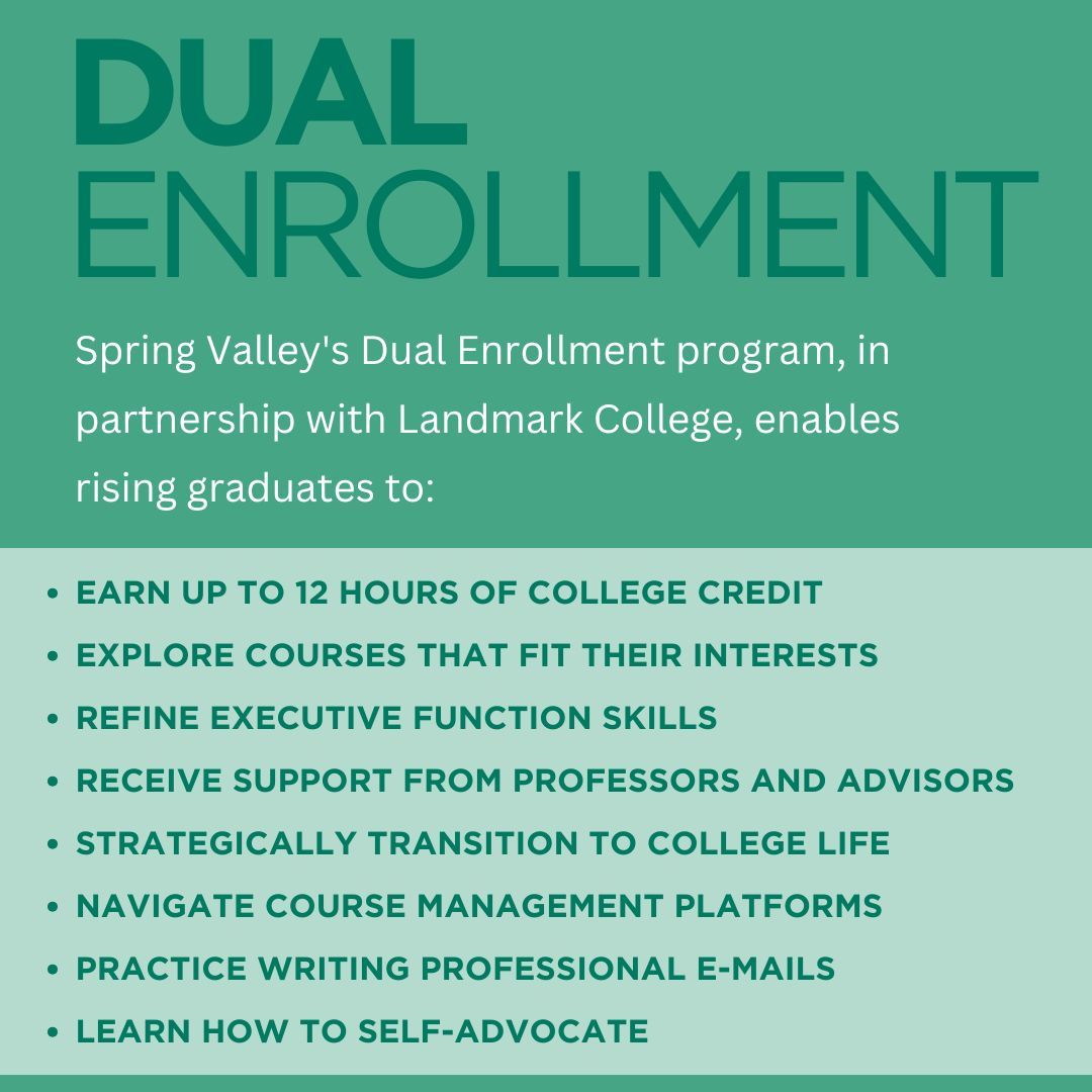 Spring Valley School is a college preparatory #school building bright futures for students with learning differences providing a whole-child and research-based approach to education. #dyslexia #dysgraphia #dyscalculia Learn More: buff.ly/3WyzPnk