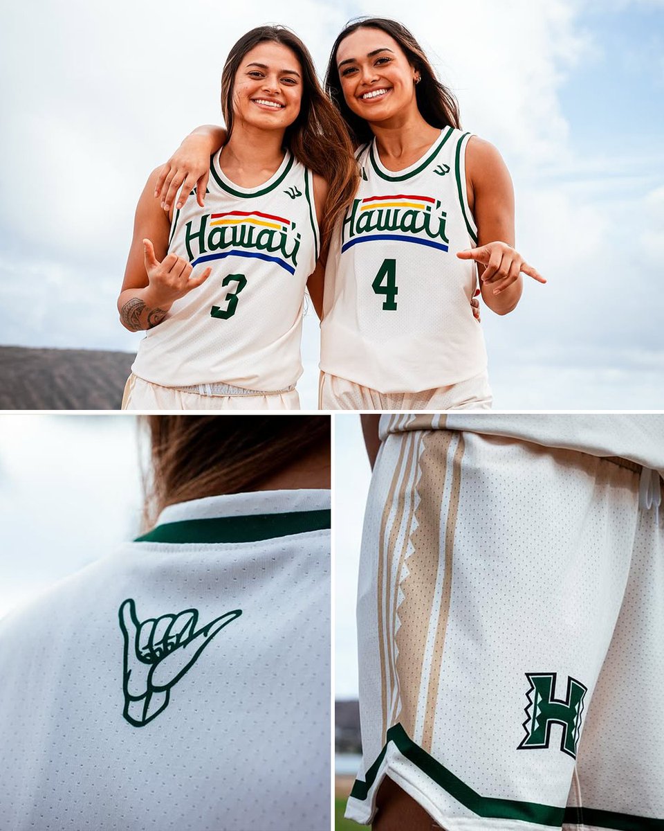 The “sUHrf City” uniform was designed by Isaac Daggett from Colorado Springs. The school held a nationwide uniform design contest 🎨 

(via <a href="/HawaiiAthletics/">Hawaii Athletics</a>)