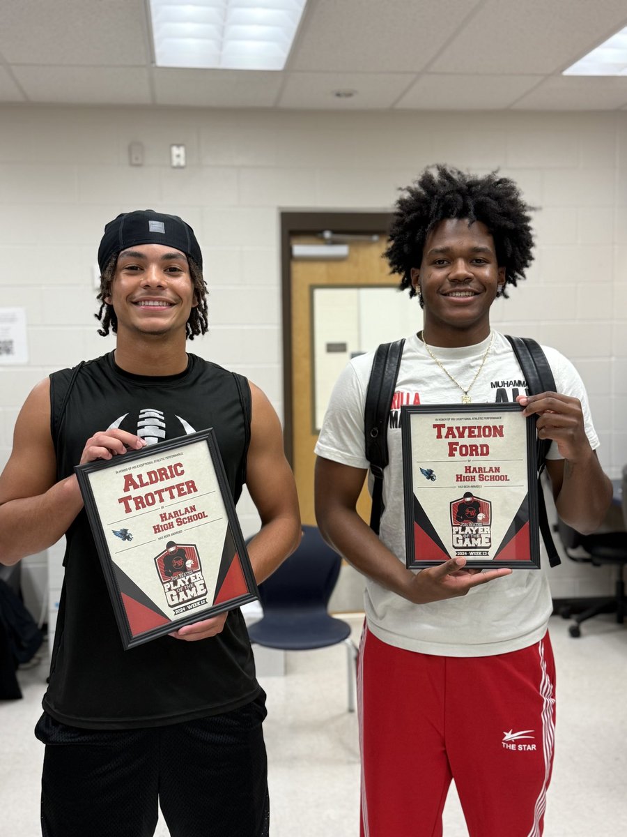 Harlan Hawk Football (@harlanhawks_fb) on Twitter photo Congratulations <a href="/Aldric_Trotter/">Aldric “Ric” Trotter</a> and <a href="/TaveionFord/">Taveion Ford</a> for being named the Jon Wayne Player of the Week for Weeks 12 and 13 of this past football season! Well deserved! <a href="/coachesalas/">Eddie Salas</a> <a href="/NISDHarlan/">Harlan High School</a> <a href="/HawksPrideSA/">Hawks Pride Sports Association</a> <a href="/NISD_Athletics/">NISD_Athletics</a> Congratulations <a href="/Aldric_Trotter/">Aldric “Ric” Trotter</a> and <a href="/TaveionFord/">Taveion Ford</a> for being named the Jon Wayne Player of the Week for Weeks 12 and 13 of this past football season! Well deserved! <a href="/coachesalas/">Eddie Salas</a> <a href="/NISDHarlan/">Harlan High School</a> <a href="/HawksPrideSA/">Hawks Pride Sports Association</a> <a href="/NISD_Athletics/">NISD_Athletics</a>