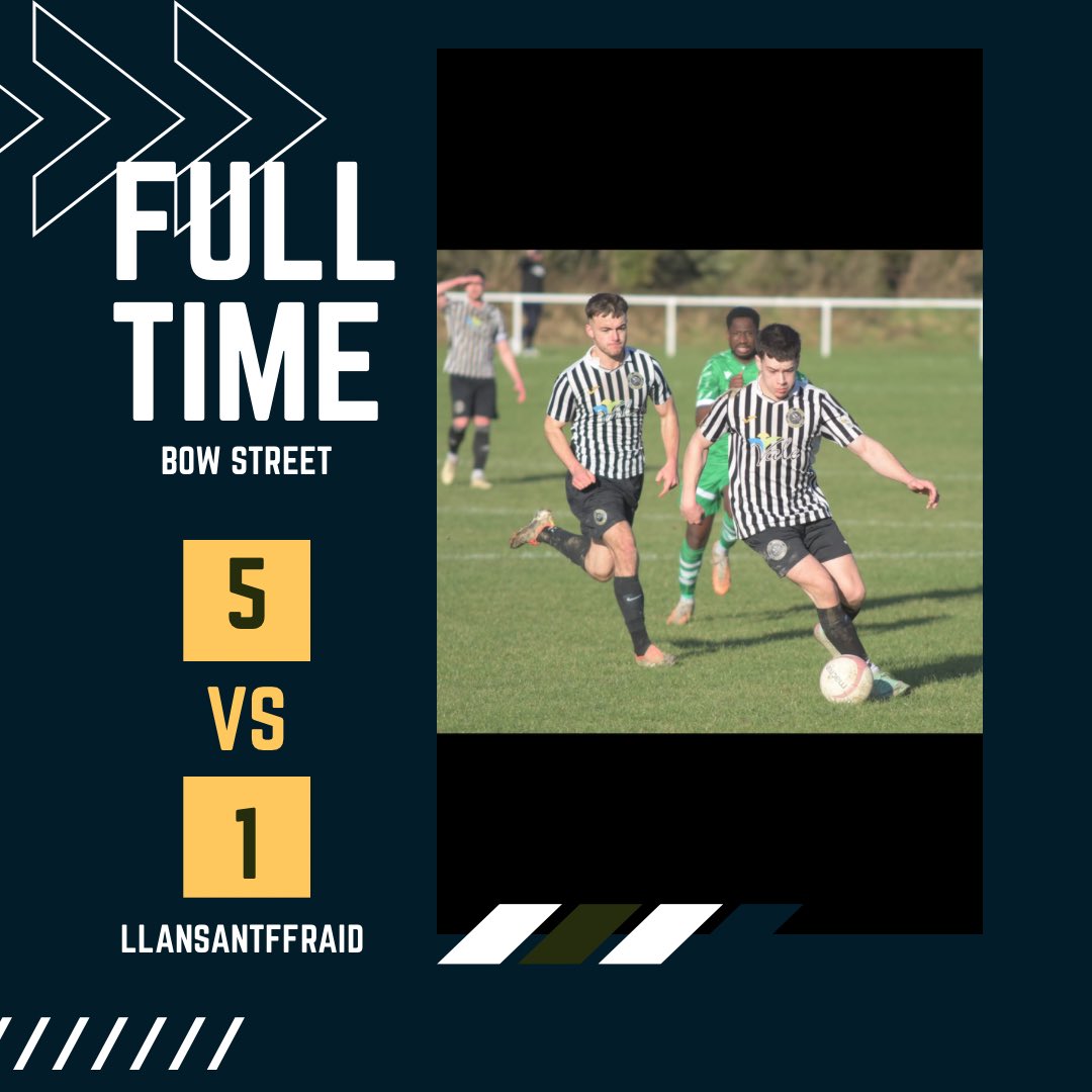 The Magpies produced a strong performance this afternoon to come away with all 3 points <a href="/st_ffraidfc/">Llansantffraid FC</a>. The boys were clinical in the second half and the win maintains the push towards the top of the table. 
⚽️⚽️⚽️ Callum Page 
⚽️<a href="/CaioCarruthers/">Caio Carruthers</a> 
⚽️<a href="/ryan_evans20/">Ryan Evans</a>