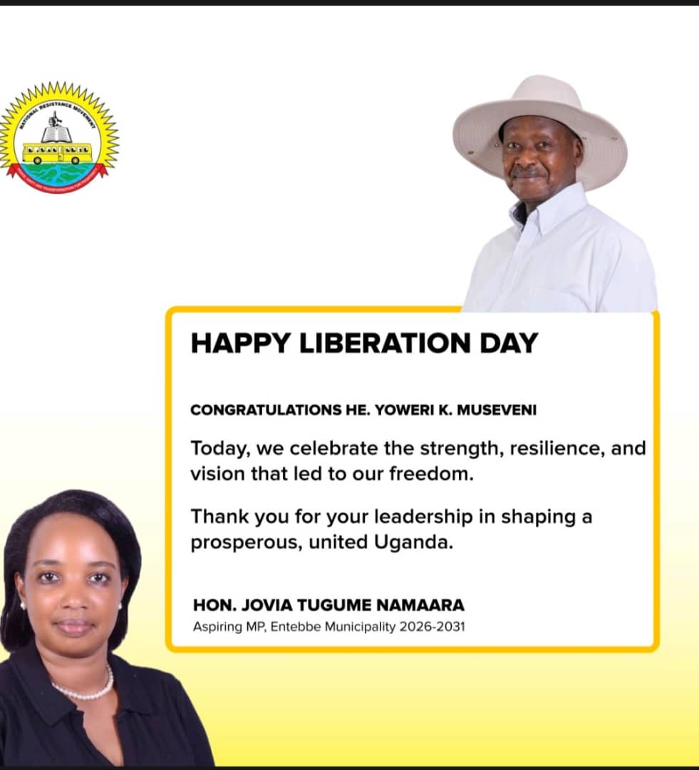 JoviaNamara's tweet photo. As we celebrate 39 years of achievements under the leadership of @KagutaMuseveni. We are grateful for his visionary guidance and the stability he has brought to our nation. Happy @NRMOnline day #39YearsOfProgress #JoviaForEntebbe https://t.co/IPClbxCFuz