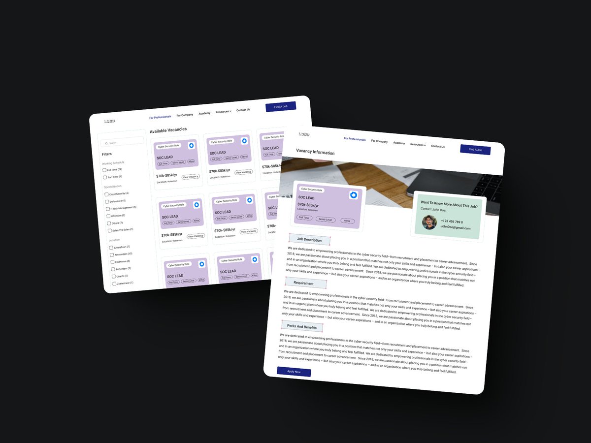 Oluwafisayoomii's tweet photo. Job Board UI🎨
#uiux #uiuxdesigner #jobui #WebsiteDesign https://t.co/mq3Ojl0B99