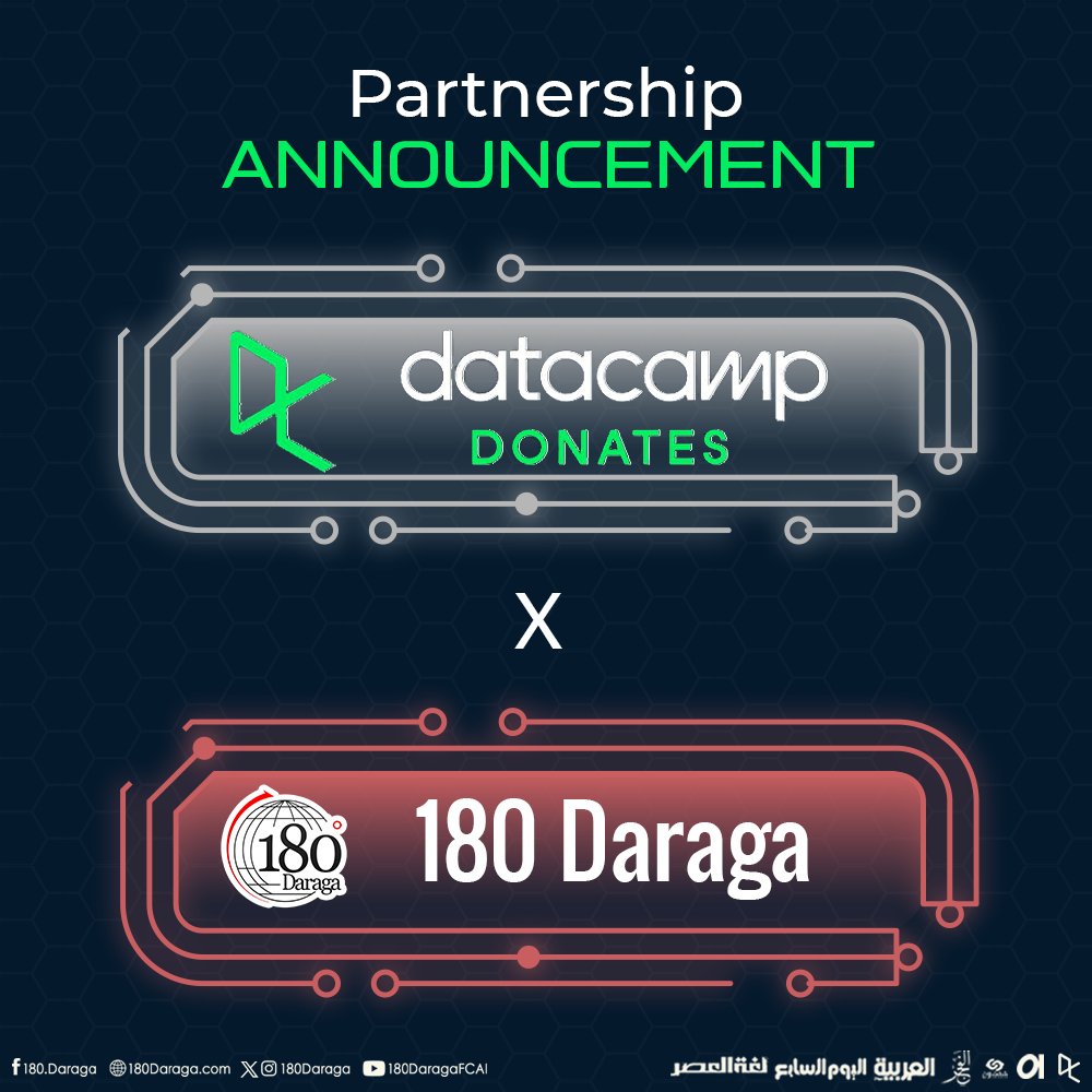 180Daraga's tweet photo. We're thrilled to announce our partnership with DataCamp. 🎉

This collaboration gives you an amazing chance to level up your data skills with high-quality courses. 💪🏻

A huge thanks to DataCamp for providing valuable learning opportunities. ❤️

#180Daraga
#dcdenotes
#partnership https://t.co/ziuLZnkwAw