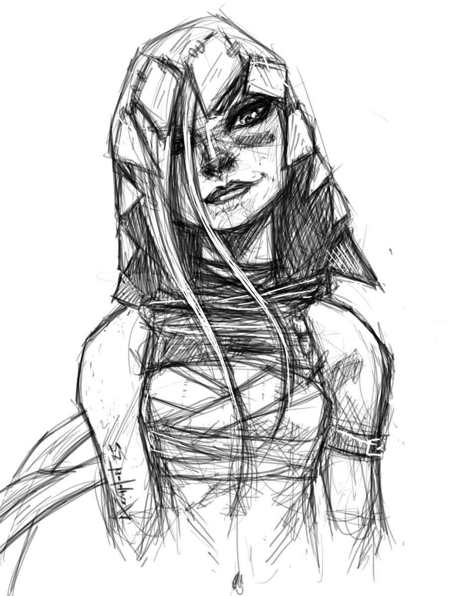 DarrenLCompton's tweet image. #sketchingchallenge #digitalart #clipstudiopaint #artpost #artpost #jinx #jinxarcane #arcaneseason2 #leagueoflegends #art #sketch