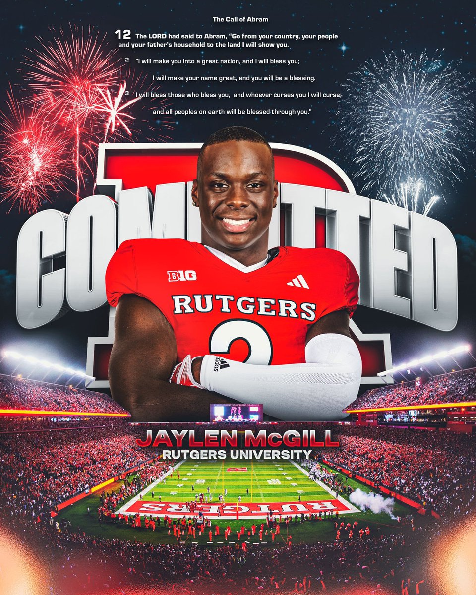 Rutgers Scarlet Knights | The Knight Report (@rutgersrivals) on Twitter photo ⚔️COMMIT ALERT⚔️
2026 Four-Star Mountain View Prep (SC) RB Jaylen McGill (<a href="/mcgilljaylen2/">Jaylen “JMAC” McGill “2”</a>) has committed to Rutgers Football!
👉 tinyurl.com/McGill2Rutgers ⚔️COMMIT ALERT⚔️
2026 Four-Star Mountain View Prep (SC) RB Jaylen McGill (<a href="/mcgilljaylen2/">Jaylen “JMAC” McGill “2”</a>) has committed to Rutgers Football!
👉 tinyurl.com/McGill2Rutgers