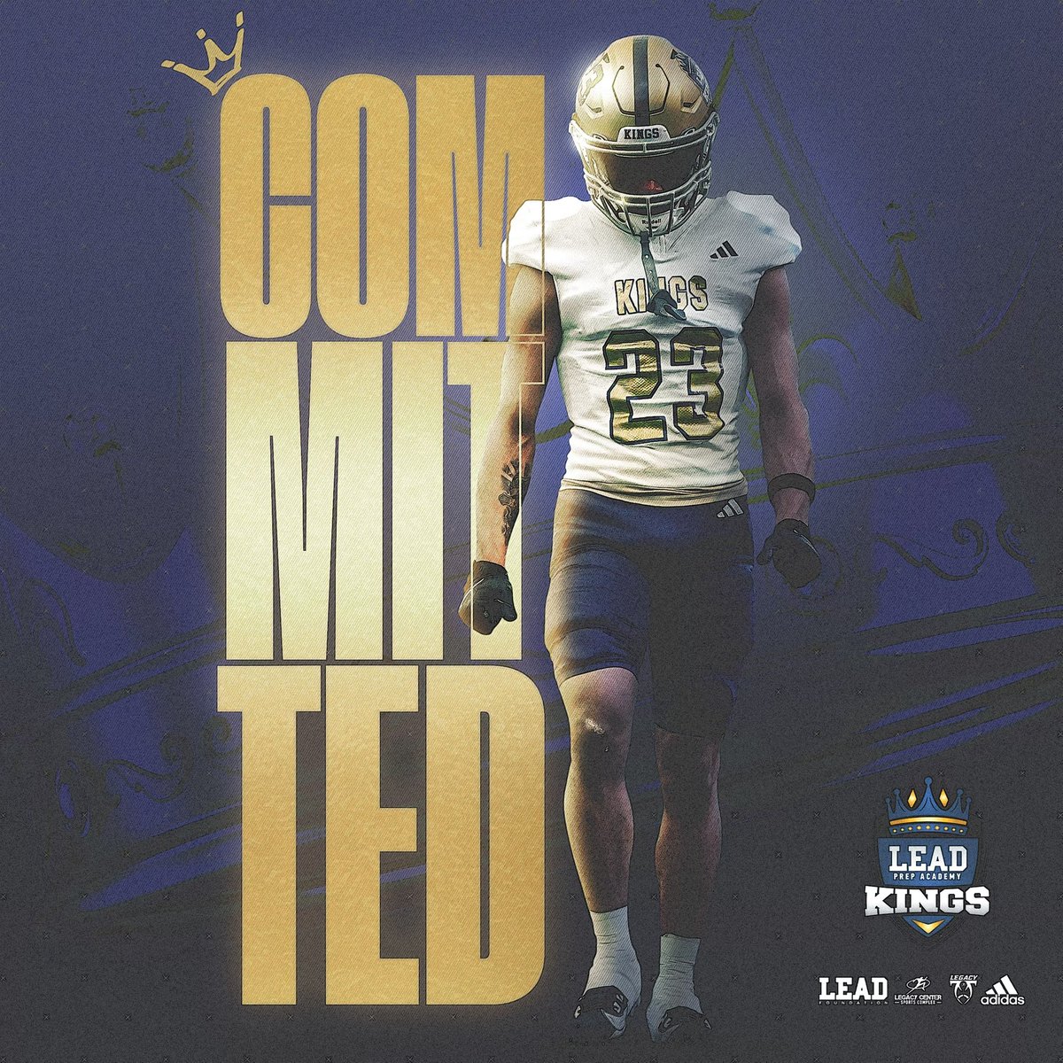 I am happy to announce my commitment to LPA. Thanks <a href="/LegacyLouAdams/">Louis Adams</a> <a href="/FigurskiAD/">Eric Figurski</a> <a href="/DenardX/">Denard Robinson</a> and <a href="/CoachGrig_NCSA/">Coach Grignon</a> for this opportunity👑