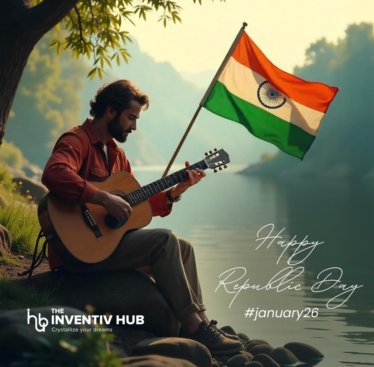 inventivHub's tweet photo. On this Republic Day, let us celebrate the spirit of freedom and democracy. Proud to be Indian!

#republicdayindia #indiarepublicday🇮🇳 #RepublicDay2025 https://t.co/8tx2uuscXd