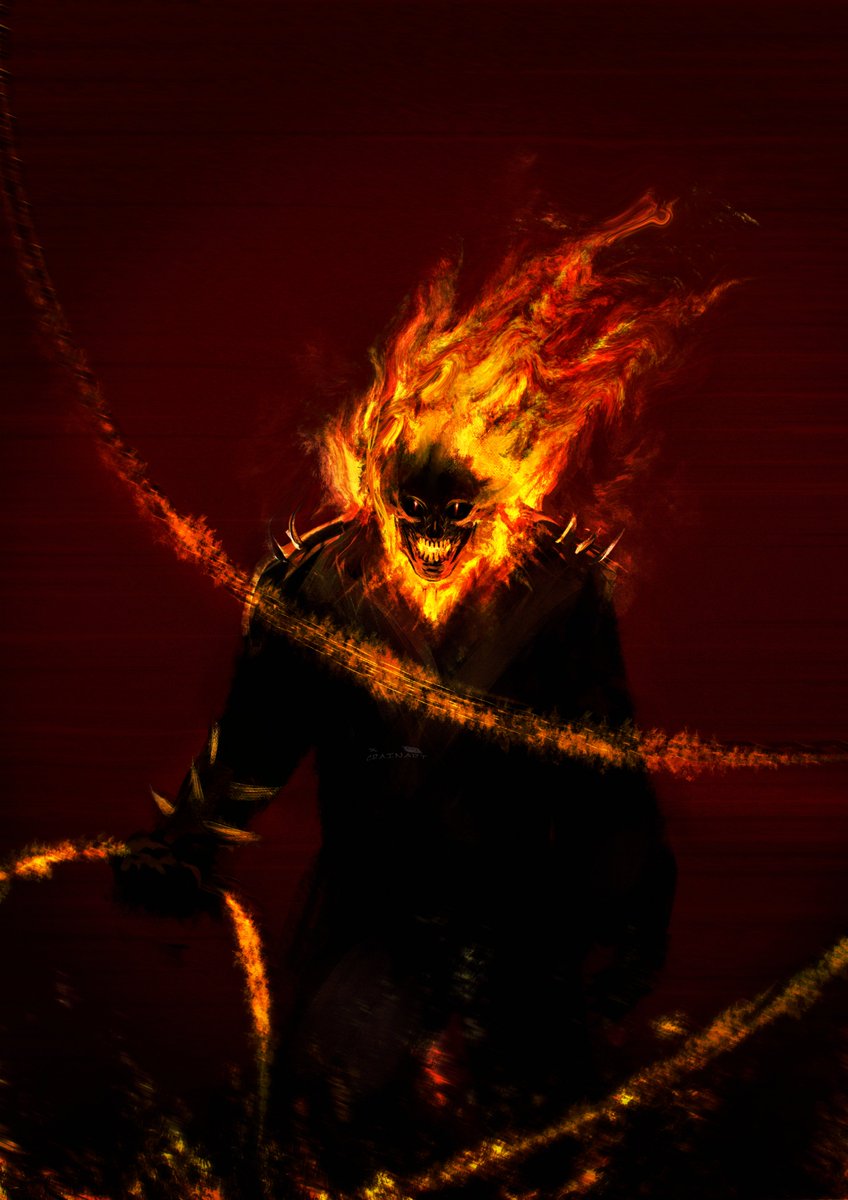 Crain1Art's tweet photo. Ghost Rider https://t.co/BSnrsfaj2a