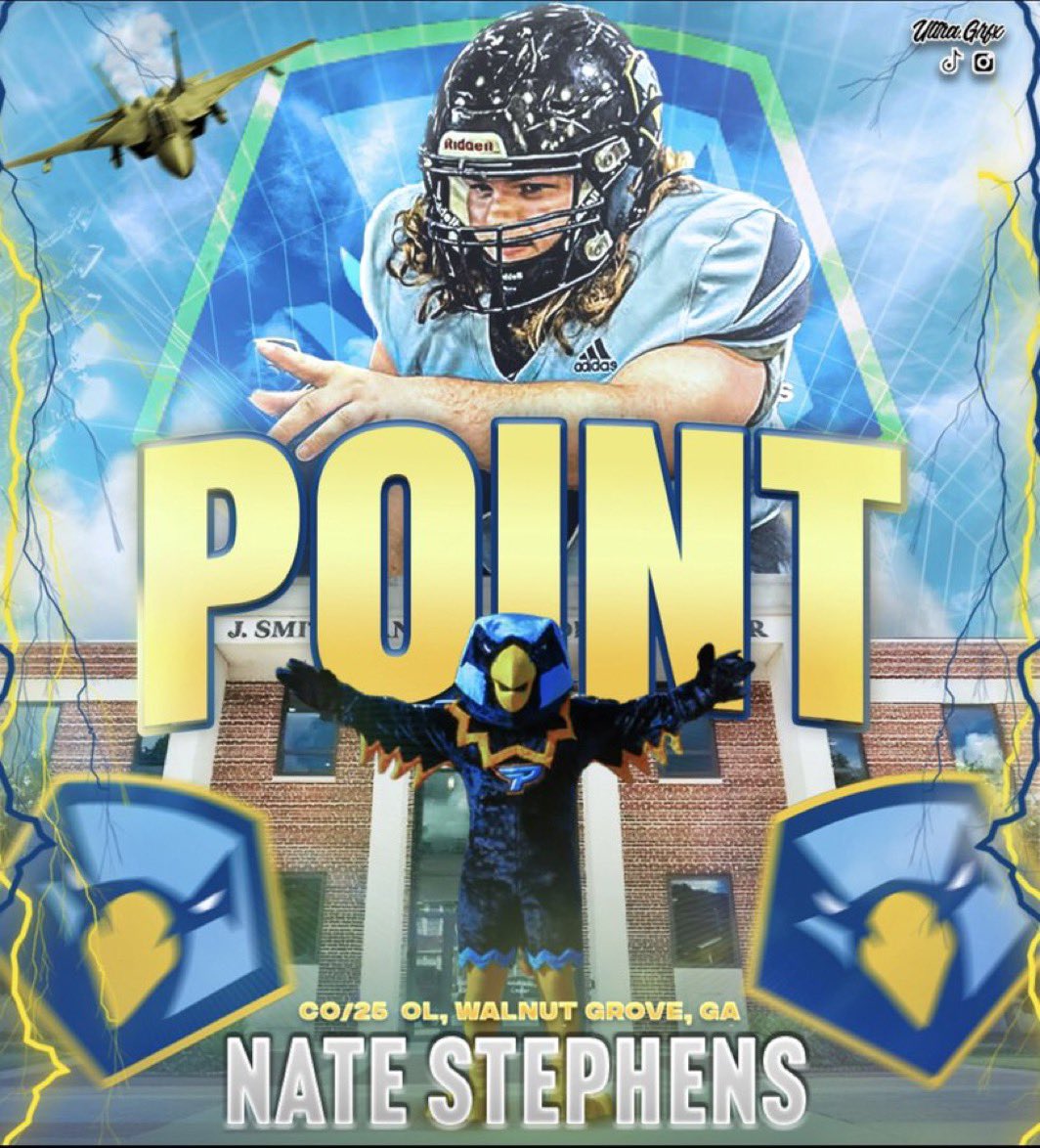 Nate Stephens (@natestep77) on Twitter photo After a long period of time through camps, visits, & offers, I am committed to Point University! Thank you to everyone who’s been on this journey with me! #AGTG Beyond grateful to be in this spot!
<a href="/CoachSeale_/">Coach Lane Seale</a> <a href="/CoachCarrafa/">Coach Carrafa</a> <a href="/coachrobandrews/">Robert Andrews</a> <a href="/coachzeiders/">Trevor Zeiders</a>
@davis4515 <a href="/coachnate56/">Coach Nate Stephens</a> After a long period of time through camps, visits, & offers, I am committed to Point University! Thank you to everyone who’s been on this journey with me! #AGTG Beyond grateful to be in this spot!
<a href="/CoachSeale_/">Coach Lane Seale</a> <a href="/CoachCarrafa/">Coach Carrafa</a> <a href="/coachrobandrews/">Robert Andrews</a> <a href="/coachzeiders/">Trevor Zeiders</a>
@davis4515 <a href="/coachnate56/">Coach Nate Stephens</a>