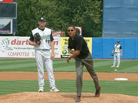 RiKarmgard34's tweet photo. @MiLB I was watching a random politician, my 11 year old self couldn’t care less about, throw out the first pitch in front of unknown single A pitcher, Dallas Braden. https://t.co/xWBvoirJLN