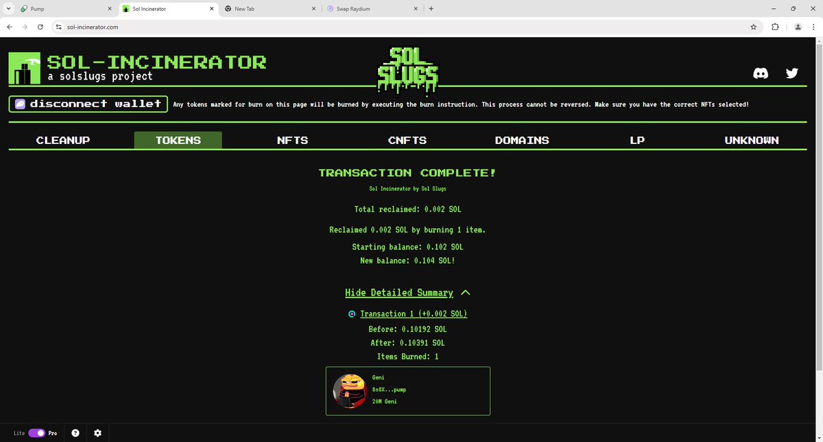 Burnt more, 

Waiting for my tweet to hit 100 rts and I’ll burn 10% of the whole supply.