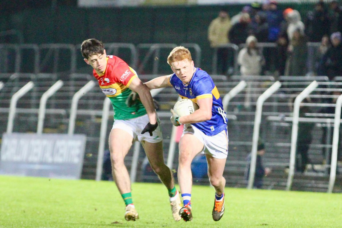 A very good result away from home for our senior footballers who shared the points with hosts Carlow.
Full time score in Netwatch Cullen Park:
Carlow 2-13
Tipperary 1-16

A few pics from the second half thanks to <a href="/Enda_OSullivan/">Enda O'Sullivan</a>
