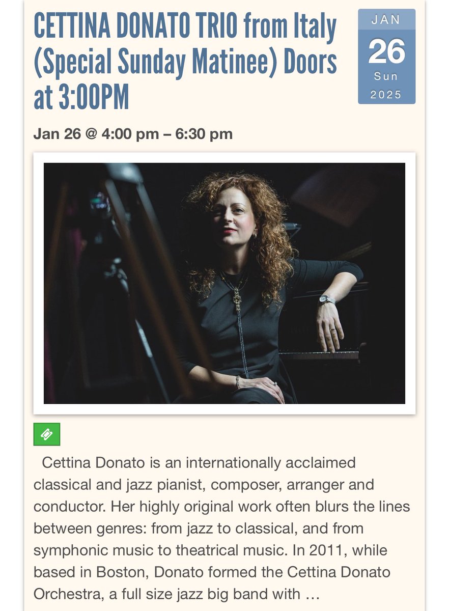 Domani a Waterloo con dei musicisti pazzeschi Roberto Occhipinti double bass e Ethan Ardelli drums
Oggi ho suonato a Toronto ma in Piano Solo quindi non conta ❤️ 
Ps jet-lag tutto ok. clima tutto ok. Oggi -12 gradi celsius ma c’è il sole quindi c’è caldo. Canadesi sono pazzeschi.